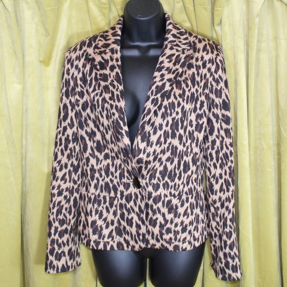 Spiegel Size 6 Womens Coat Leopard